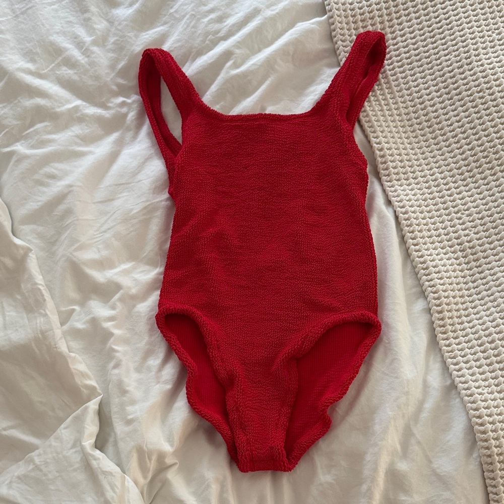 Hunza G Red One Piece Swimsuit